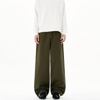 Men's Solid Color Wide Leg Straight Jeans - model wearing
