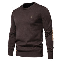 Men's Casual Crewneck Pullover Sweater - Knit Top - fabric detail