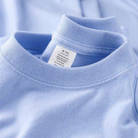 Men's Heavyweight Solid Crewneck T-Shirt - 320g Thick Premium Cotton Tee - styled
