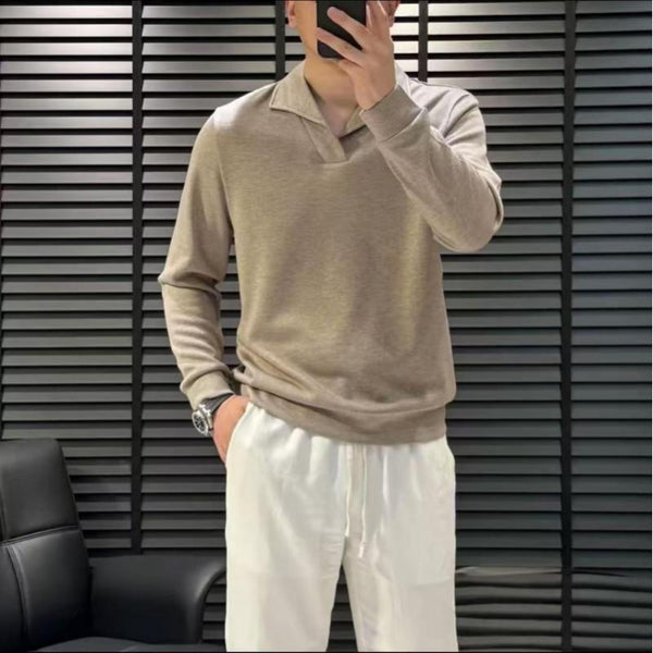Men's Premium Solid Sweatshirt - Minimalist Crewneck Pullover