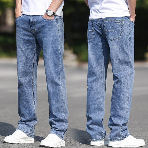 Men's Washed Light Straight Casual Jeans