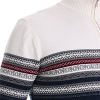 Men's Ribbed Knit Turtleneck - Slim Fit Winter Pullover - side view