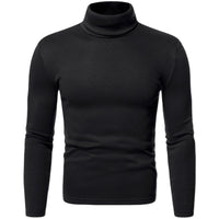Men's Turtleneck Sweater - Slim Fit Long Sleeve Knit Top - side view