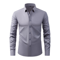 Men's Wrinkle-Free Stretch Dress Shirt - Easy Care Button Down - fabric detail