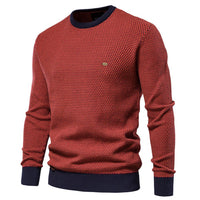 Men's Crewneck Knit Base Layer - Slim Stretch Pullover - fabric detail