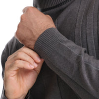 Men's Plaid Crewneck Sweater - Classic Pattern Knit Pullover - side view