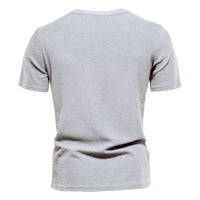 Men's Waffle Knit T-Shirt - Crewneck Base Layer Top - back view