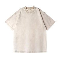 Men's Acid Wash Distressed T-Shirt - Heavyweight Oversized Vintage Cotton Tee - view 15
