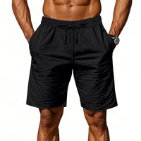 Men's Cotton Linen Beach Shorts — Breathable Casual Cropped Pants