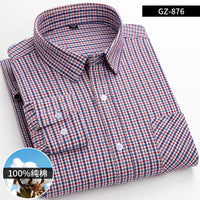 Men's Brushed Cotton Plaid Shirt - Long Sleeve Button Down - view 33