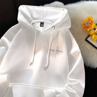 Men's Fleece-Lined Hoodie - Thick Graphic Pullover Sweatshirt - detail