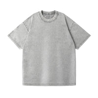 Men's Acid Wash Distressed T-Shirt - Heavyweight Oversized Vintage Cotton Tee - view 13