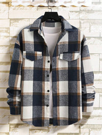 Men's Classic Plaid Flannel Shirt - Vintage Brushed Long Sleeve - view 11