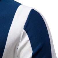 Men's Striped Knit Polo - Short Sleeve Collared Summer Top - detail