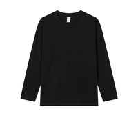 Men's Premium Combed Cotton Long Sleeve T-Shirt - Heavyweight Crewneck Base Layer - styled
