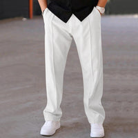 Men's Straight Cargo Sweatpants — Relaxed Fit Casual Jogger Trousers