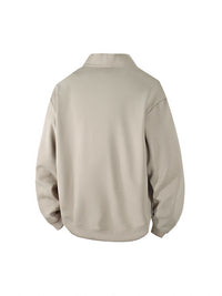 Men's Retro V-Neck Sweatshirt - Japanese Style Casual Jacket - detail