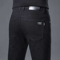 Men's Slim Straight Stretch Jeans - Thick Comfortable Denim - view 27