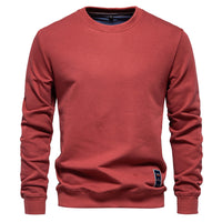 Men's Solid Crewneck Sweatshirt - Relaxed Fit Long Sleeve - view 12