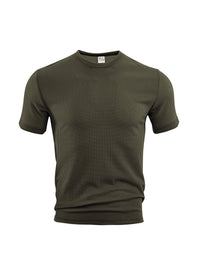 Men's Slim Fit Sports T-Shirt — Breathable Short Sleeve Running Top