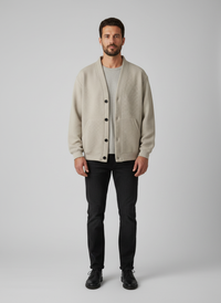 Men's Retro V-Neck Sweatshirt - Japanese Style Casual Jacket