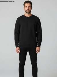 Men's Reversible Crewneck Sweatshirt - Hot Stamped Print Jacket