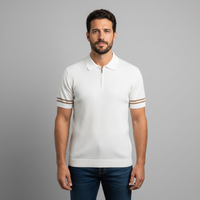 Men's Business Casual Knit Polo - Short Sleeve Collared Top