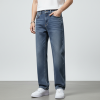 Men's Stretch Loose Straight Jeans - fabric detail