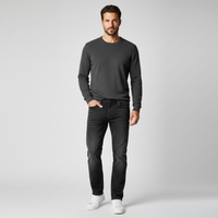 Men's Business Casual Wide Leg Jeans - close up