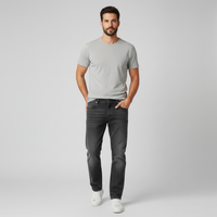 Men's Business Casual Wide Leg Jeans - styled