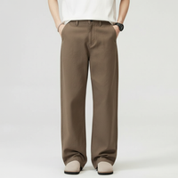 Men's Solid Color Wide Leg Straight Jeans - view 14