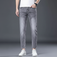 Men's Slim Cropped Stretch Jeans - back view