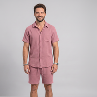 Men's Casual Polo & Pants Set — Short Sleeve Lapel Two-Piece Summer Suit