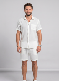 Men's Casual Polo & Pants Set — Short Sleeve Lapel Two-Piece Summer Suit