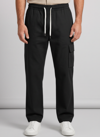 Men's Drawstring Cargo Pants — Loose Straight Outdoor Hiking Trousers