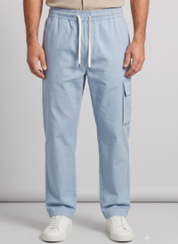 Men's Drawstring Cargo Pants — Loose Straight Outdoor Hiking Trousers