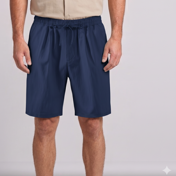 Men's Cotton Linen Beach Shorts — Breathable Casual Cropped Pants