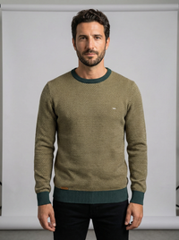 Men's Crewneck Knit Base Layer - Slim Stretch Pullover