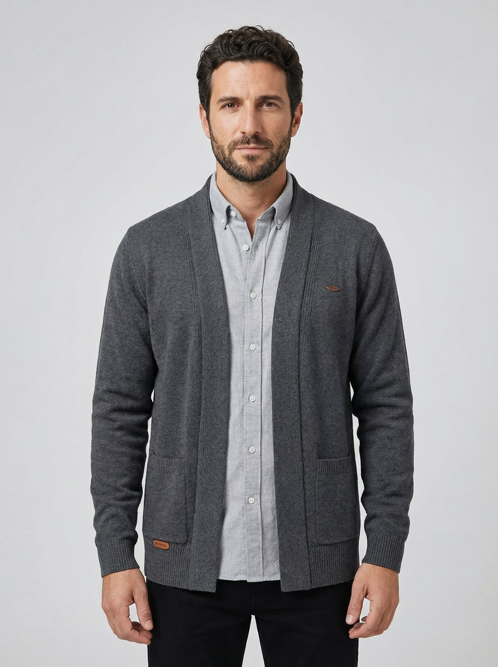 Men's Premium Open Cardigan - Business Knit Sweater Jacket