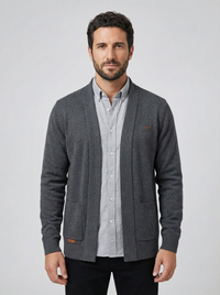 Men's Premium Open Cardigan - Business Knit Sweater Jacket