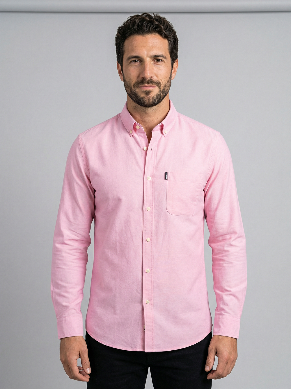 Men's Oxford Cotton Dress Shirt - Non-Iron Slim Fit Long Sleeve
