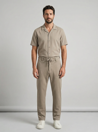Men's Thick Business Casual Pants - Solid Color Trousers